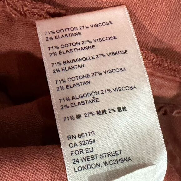 Anthropologie Red Cargo Relaxed Pants Women’s 0 - Picture 4 of 4